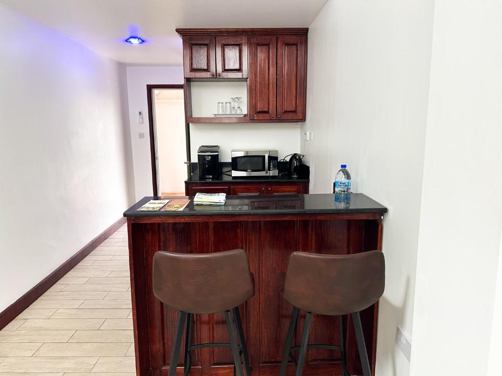 Kuchyň nebo kuchyňský kout v ubytování Villa Copthall