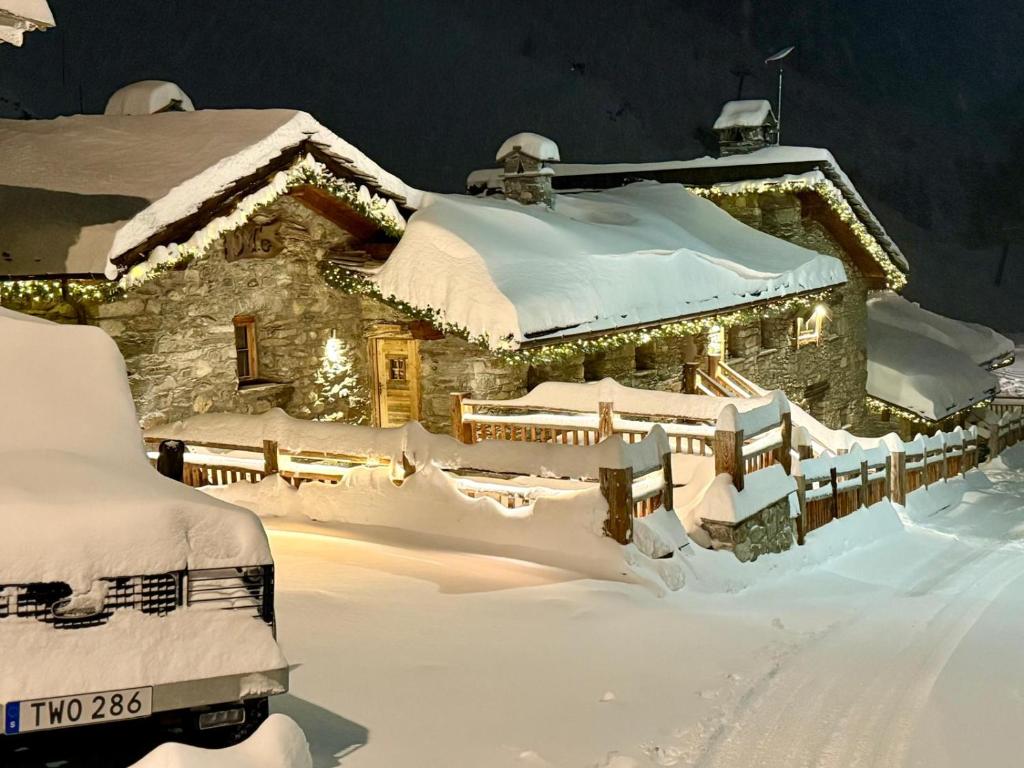 Chalet Cime Bianche að vetri til