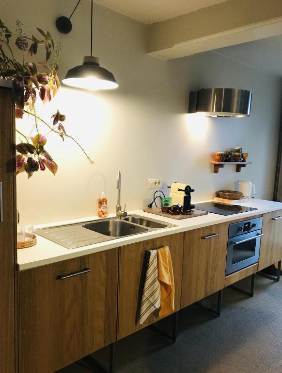 Kuchyň nebo kuchyňský kout v ubytování Panacée Guesthouses