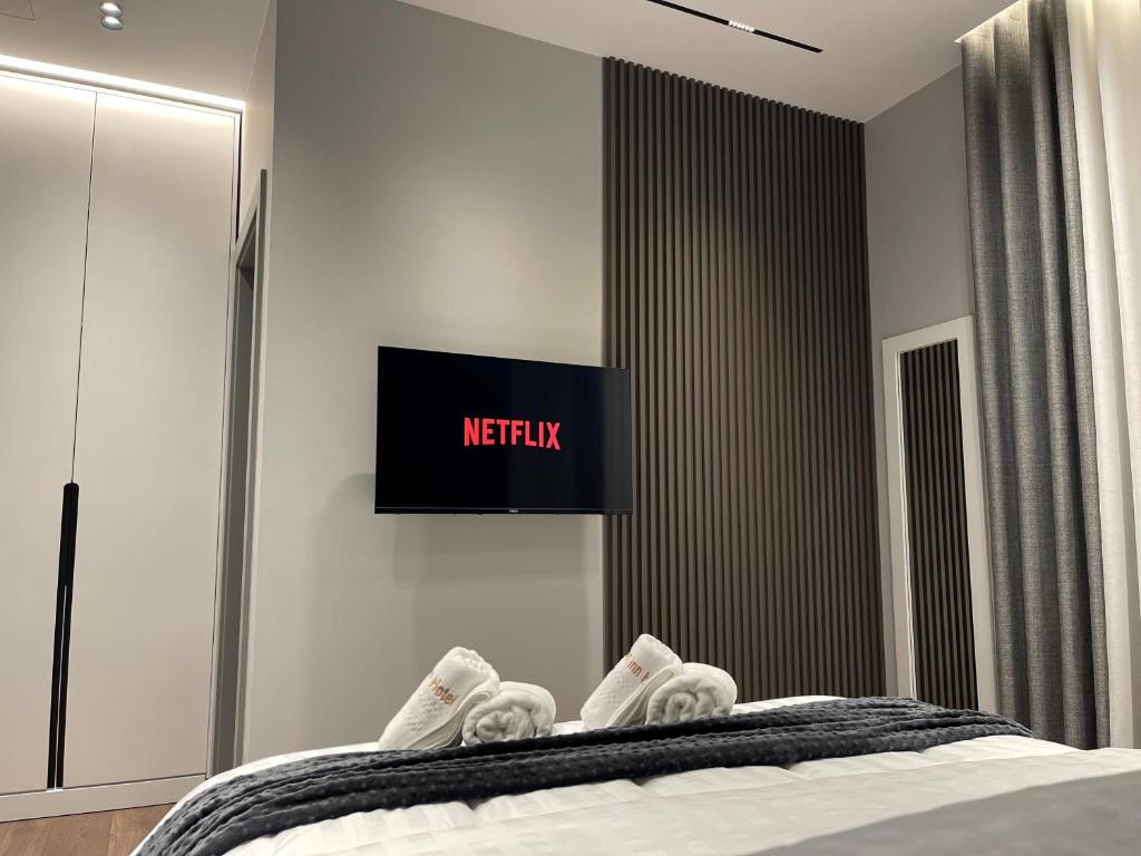 TV a/nebo společenská místnost v ubytování Comfort Inn Hotel