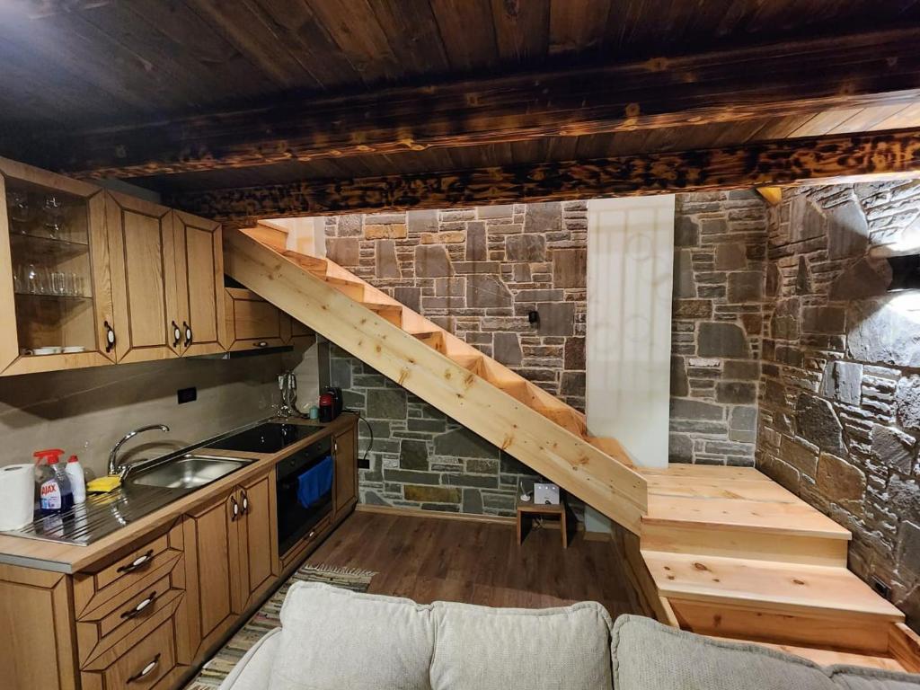 Kuchyň nebo kuchyňský kout v ubytování Kulla Relax