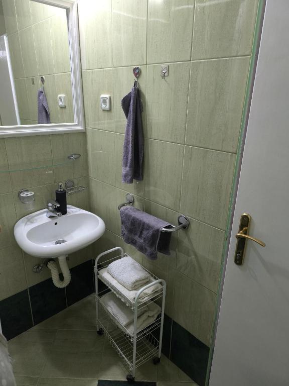 Koupelna v ubytování Guest House Major