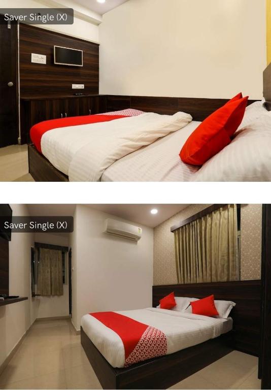 Voodi või voodid majutusasutuse Hotel Deccan Lodging & Boarding toas
