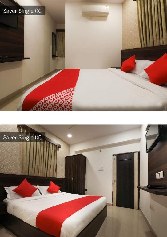 Voodi või voodid majutusasutuse Hotel Deccan Lodging & Boarding toas