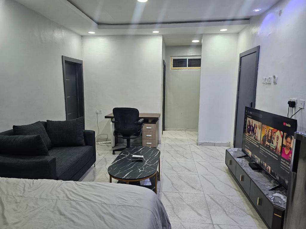 TV a/nebo společenská místnost v ubytování Hen-Cap Apartment Services