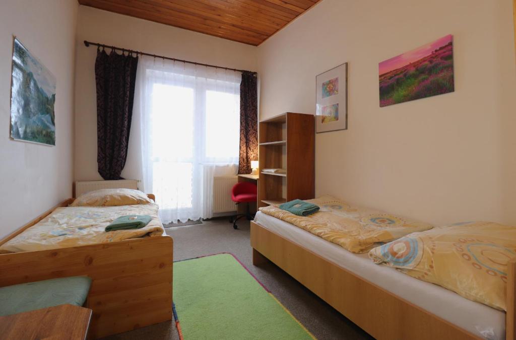 Postel nebo postele na pokoji v ubytování Penzion Tesák-ČERŇAVA