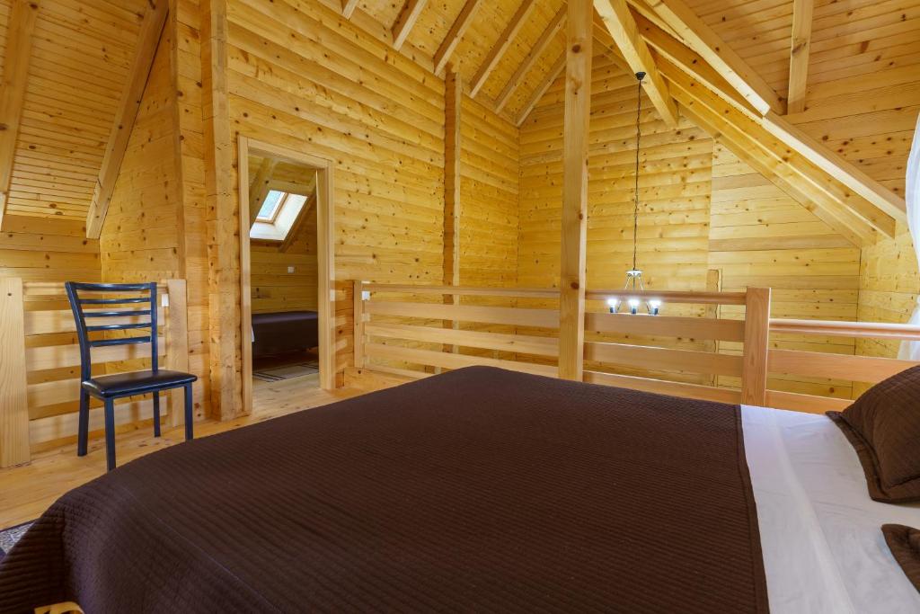 Postel nebo postele na pokoji v ubytování Planinske kuce Good Night