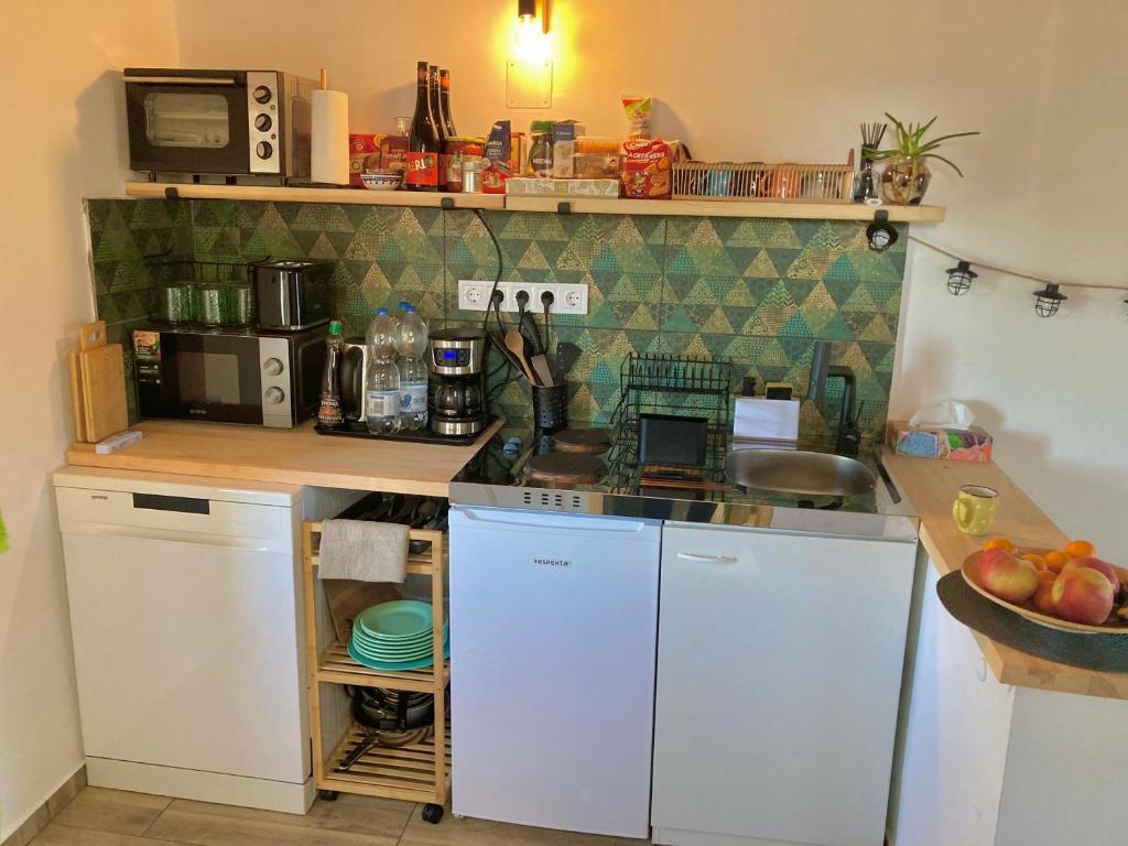 Η κουζίνα ή μικρή κουζίνα στο Hacienda Picobello
