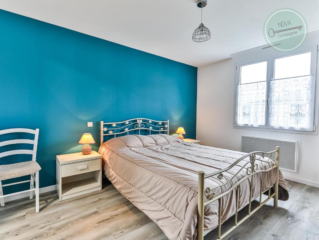Posteľ alebo postele v izbe v ubytovaní Maison Ker Mona