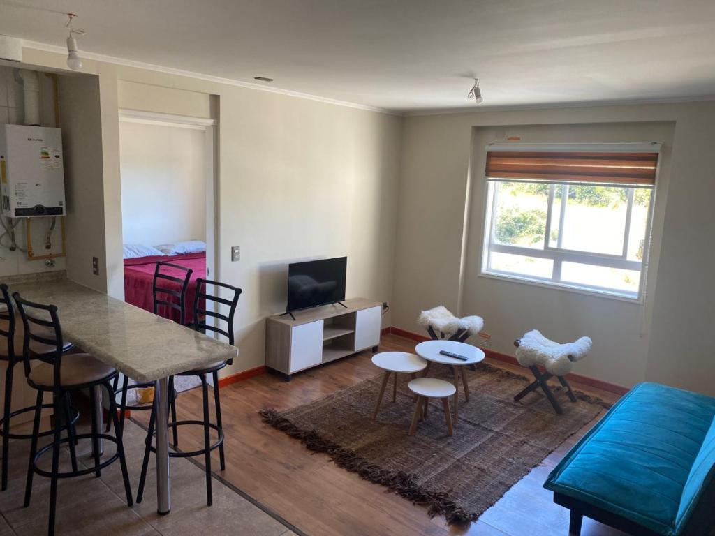 Posezení v ubytování departamento en condominio Puerto montt