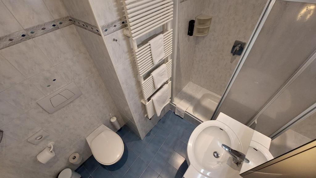 Koupelna v ubytování Hotel Cristallo