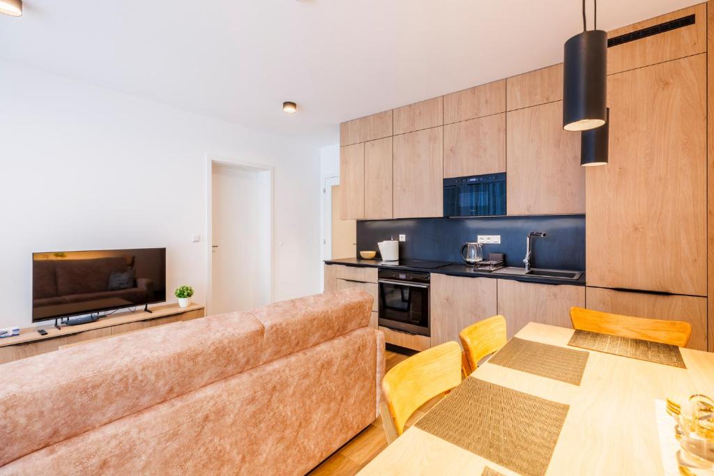 Kuchyň nebo kuchyňský kout v ubytování Apartmán Soňa