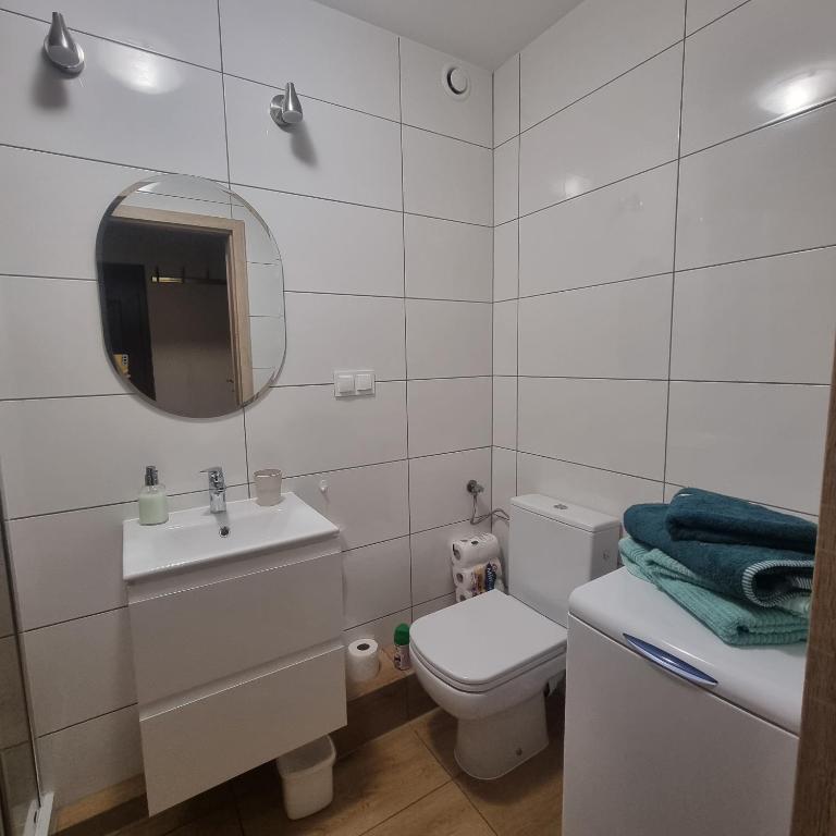 Kúpeľňa v ubytovaní Apartament na Przymorzu