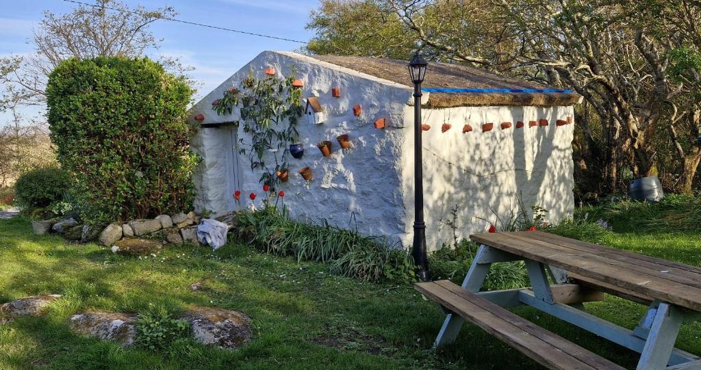 A garden outside The Rockhouse - Cosy stone built Thatch Cottage
