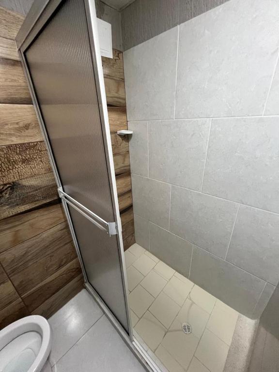 Koupelna v ubytování Hotel Almalu