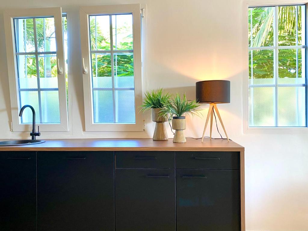 Kuchyň nebo kuchyňský kout v ubytování Abondante Paradise