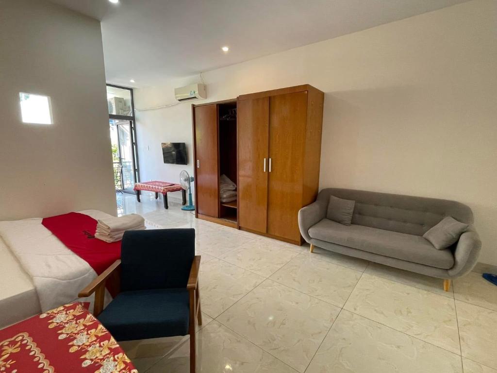 Χώρος καθιστικού στο Cherry hotel