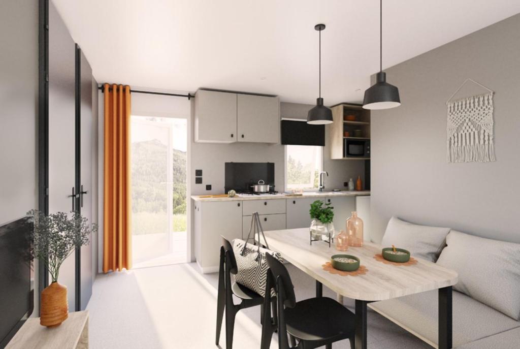 Köök või kööginurk majutusasutuses Mobile Home Plus 4p - Camp Diekirch