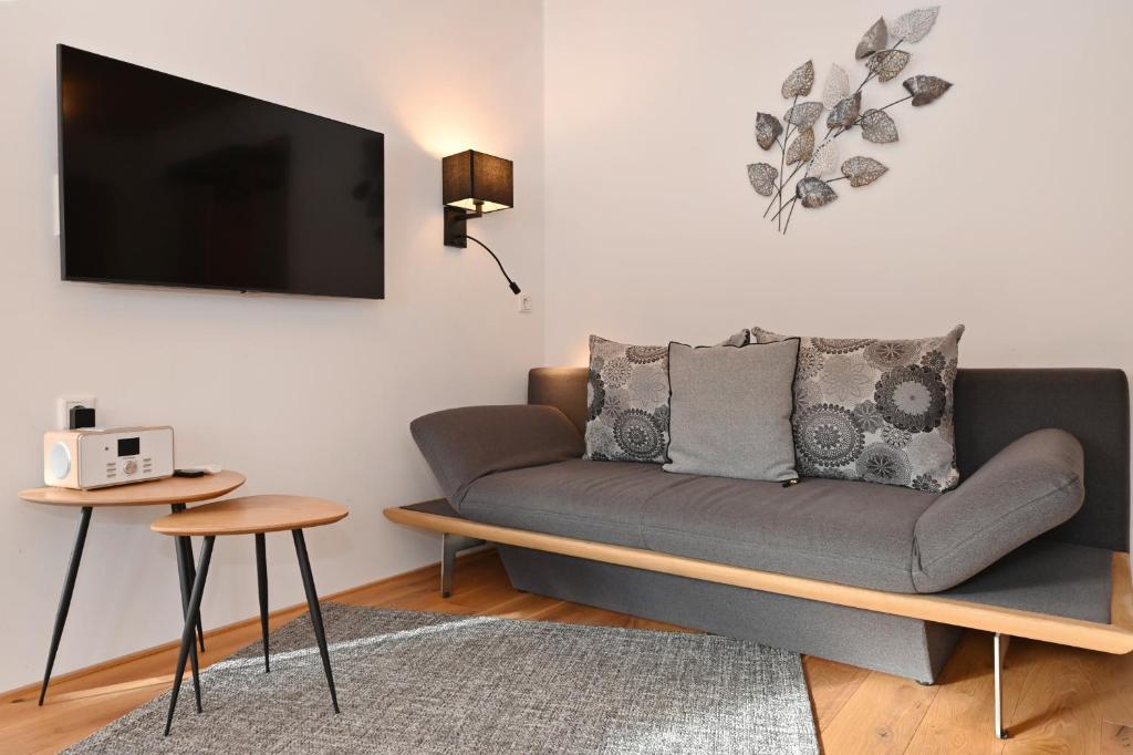 TV a/nebo společenská místnost v ubytování Panoramahof Bergglück