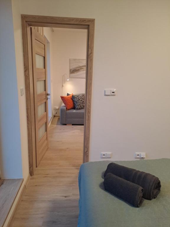 Postel nebo postele na pokoji v ubytování Apartmán Pohoda 18
