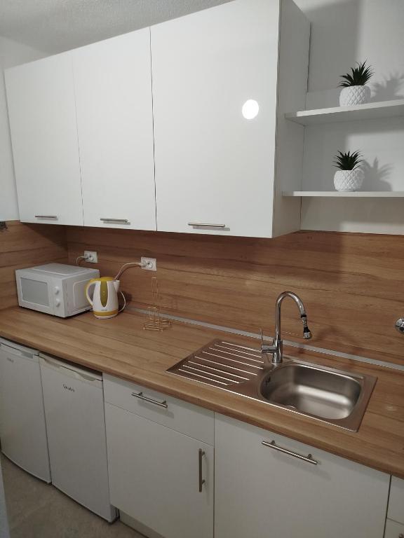 Kuchyň nebo kuchyňský kout v ubytování Apartmani - sobe Ćosić