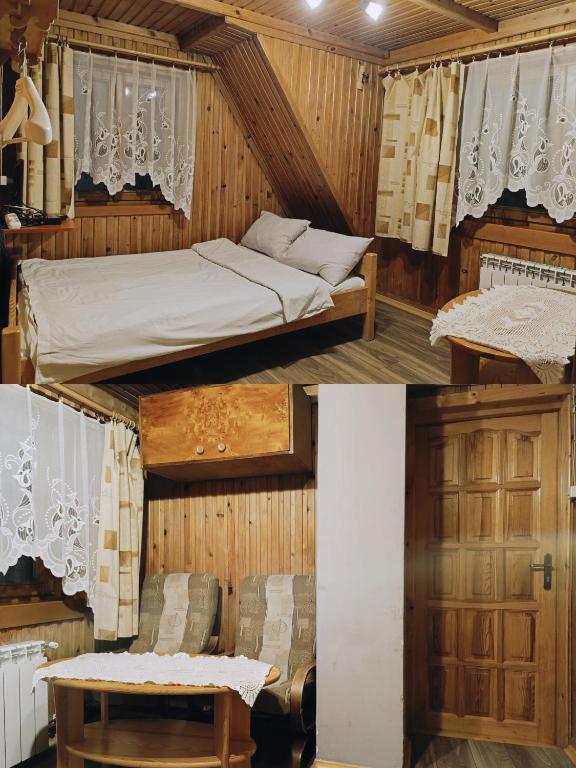 Posteľ alebo postele v izbe v ubytovaní Pokoje pod Jesionami u Bartka