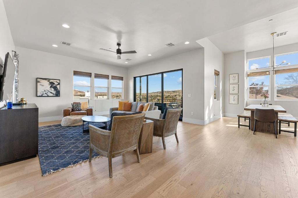 a living room with a couch and a table at Villa #02 at Bloomington Country Club condo in St. George