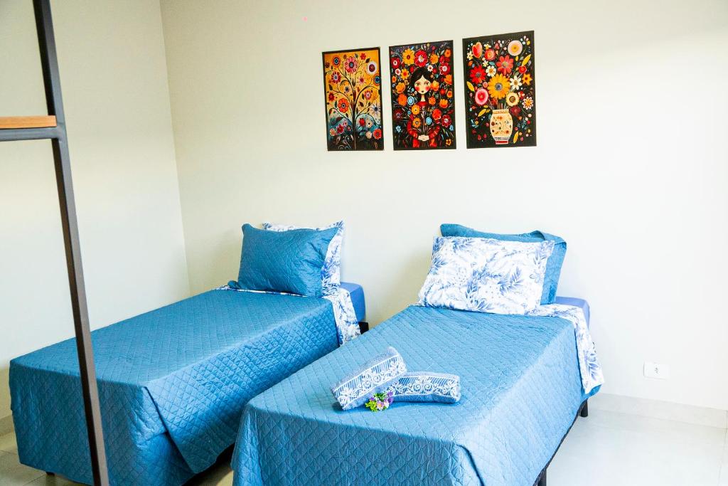 Postel nebo postele na pokoji v ubytování A melhor hospedagem de Umuarama