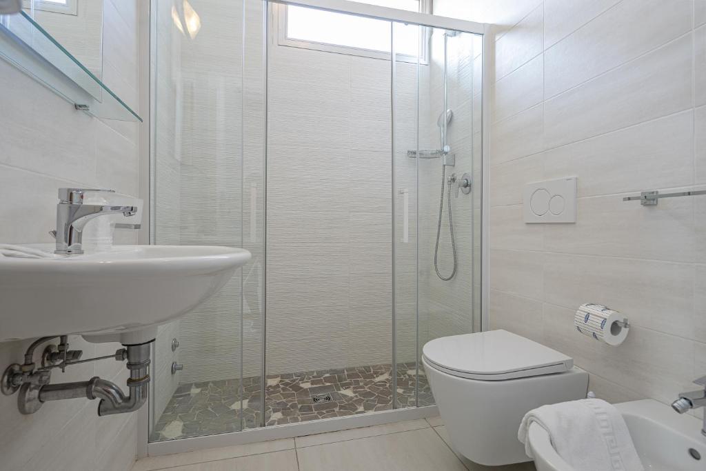 Koupelna v ubytování Hotel Astrid