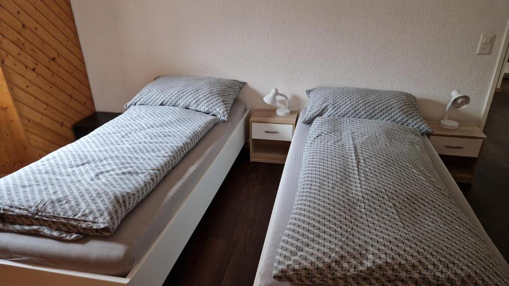 Postel nebo postele na pokoji v ubytování Wohnung Bergblick