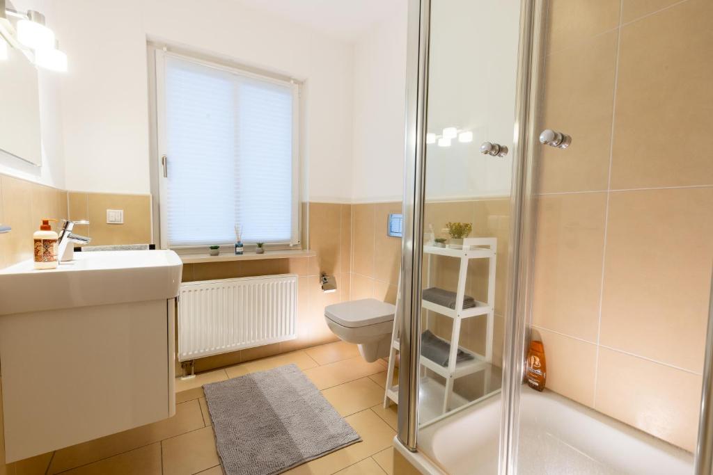 Koupelna v ubytování Vulkan-Villa