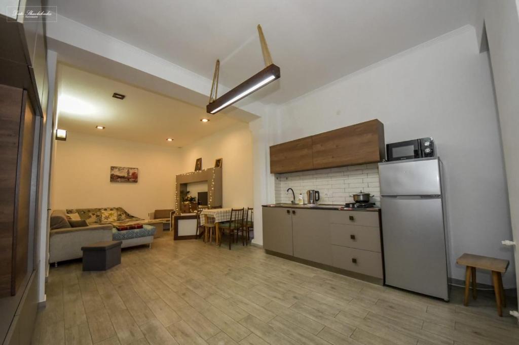 Kuchyň nebo kuchyňský kout v ubytování Apartment Soho Tabidze