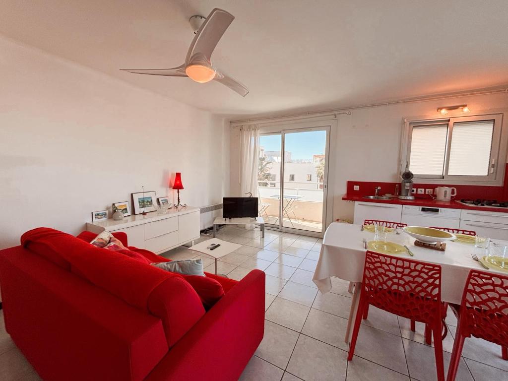 Khu vực ghế ngồi tại Magnifique appartement terrasse -36-