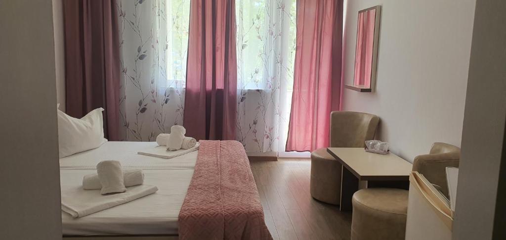 Postel nebo postele na pokoji v ubytování Hotel Pescarus