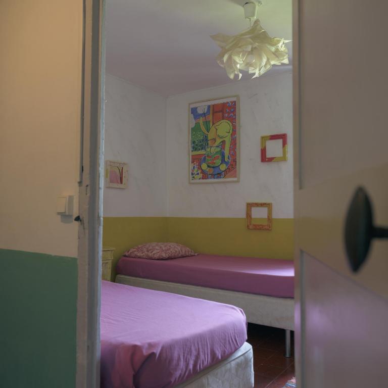 Postel nebo postele na pokoji v ubytování Gites de la Soulondre