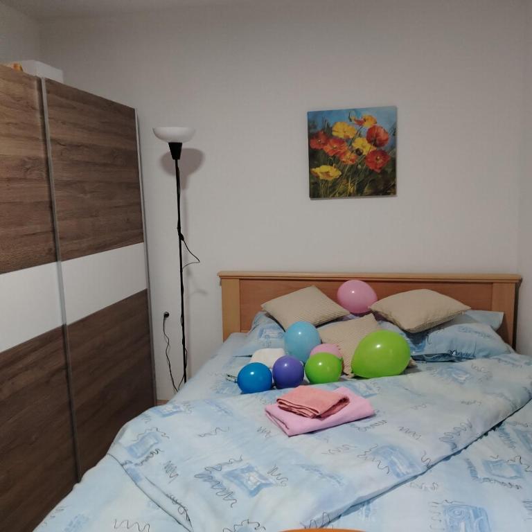 Postel nebo postele na pokoji v ubytování Vila Raj