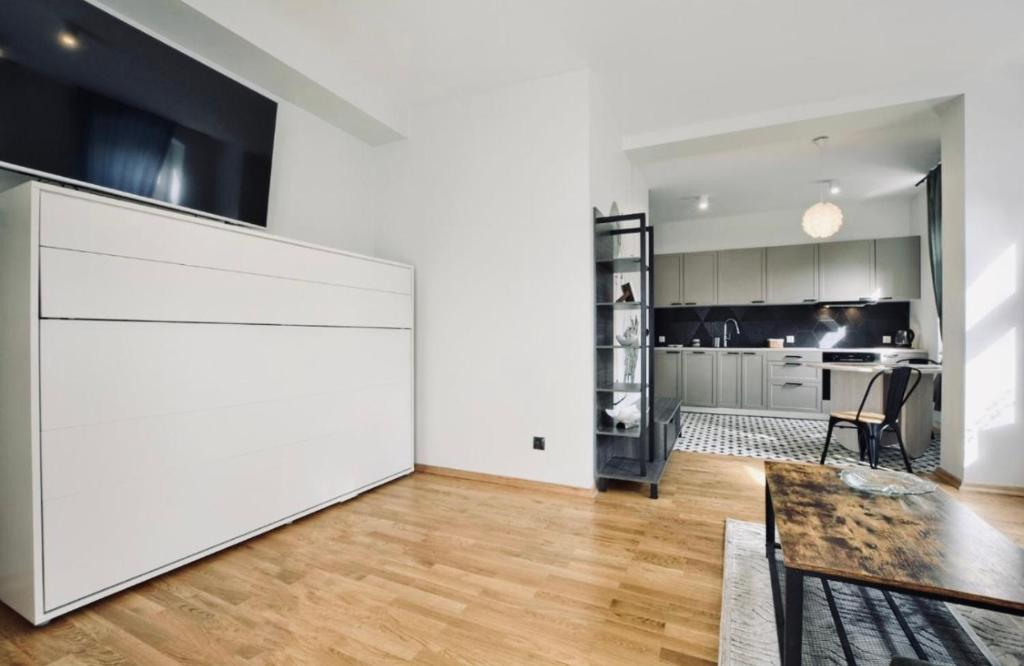 Kuchyň nebo kuchyňský kout v ubytování Apartament SUDETY