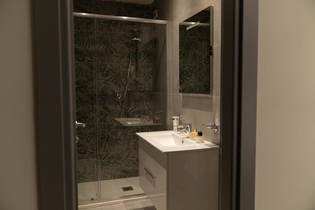 Koupelna v ubytování Hotel Ambrosiano