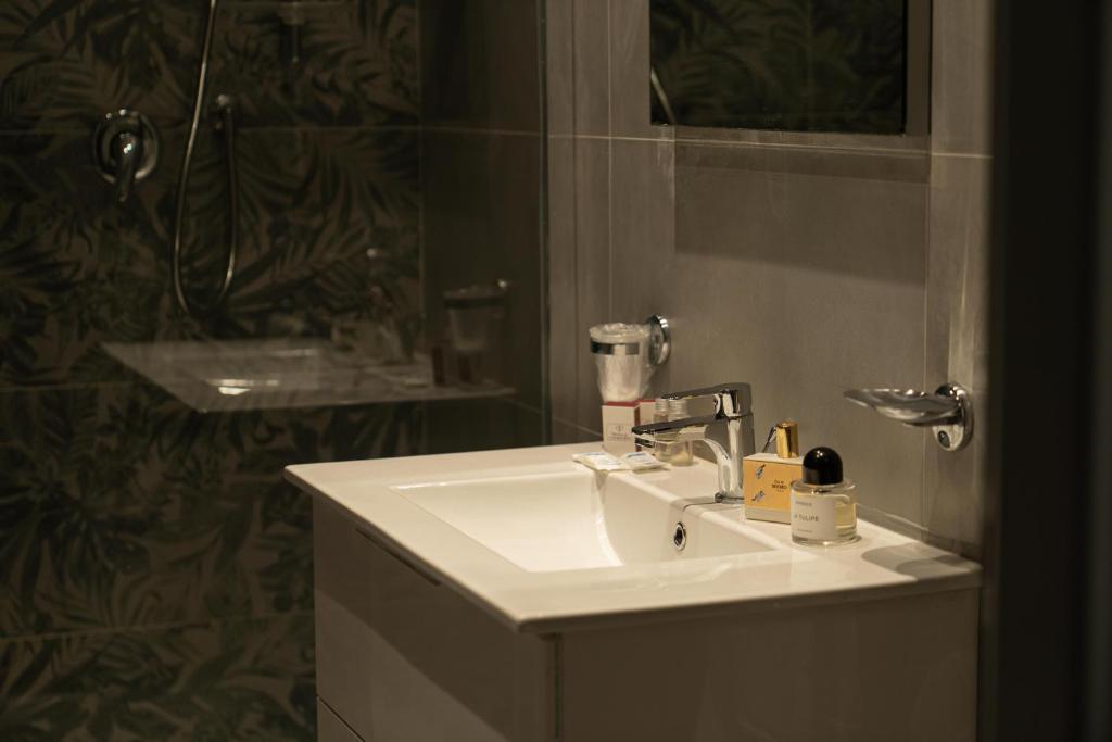 Koupelna v ubytování Hotel Ambrosiano