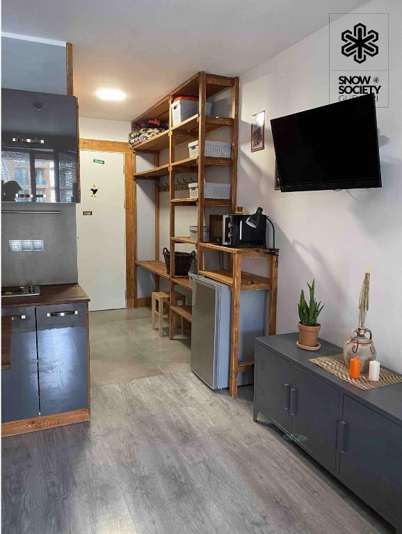 Kuchyň nebo kuchyňský kout v ubytování Marek Ski Studio 405