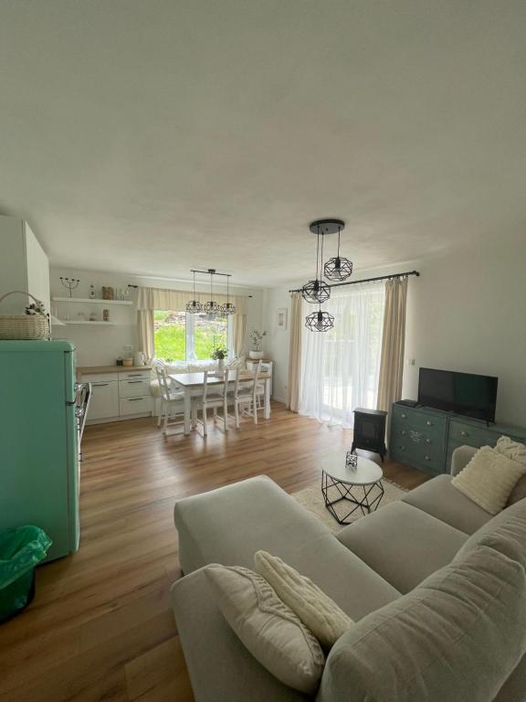 Χώρος καθιστικού στο Vila Anna - apartmány v Nízkych Tatrách