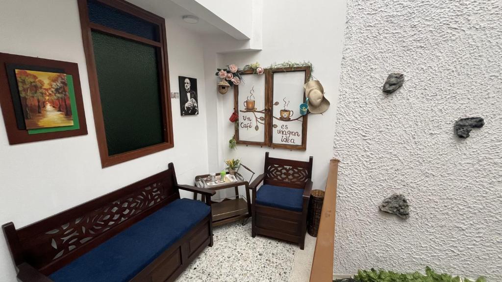 Posezení v ubytování HOSTAL SEP7IMO ARTE