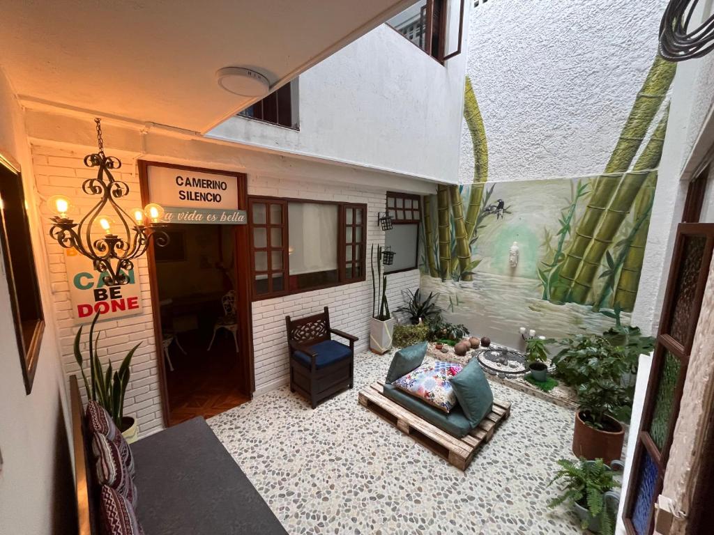 Posezení v ubytování HOSTAL SEP7IMO ARTE