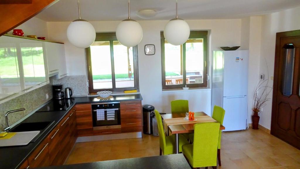 Kuchyň nebo kuchyňský kout v ubytování Apartmán Nesyt