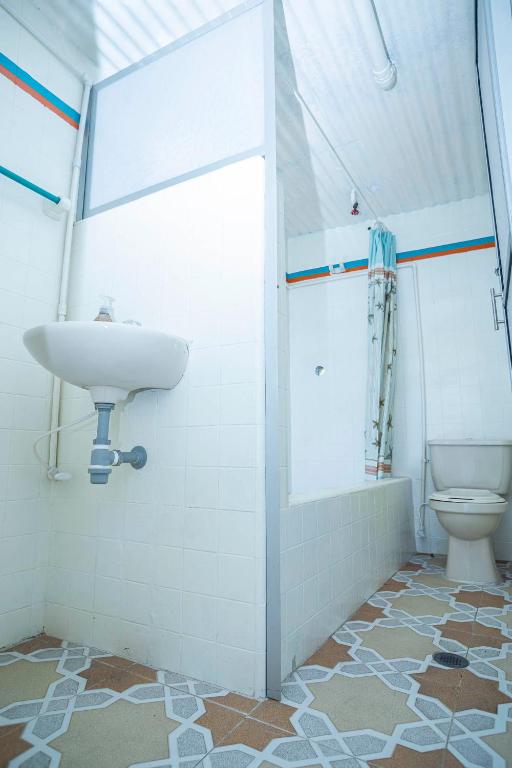 Koupelna v ubytování Hotel Kasa Dokari