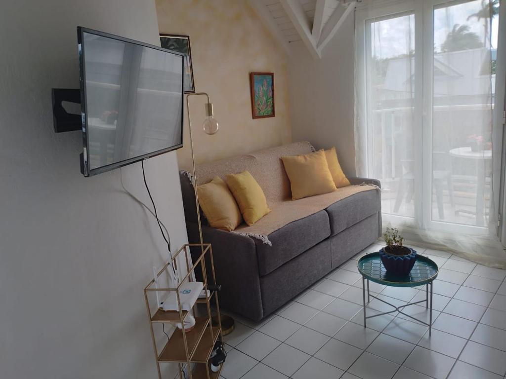 TV a/nebo společenská místnost v ubytování Coeur de Mer