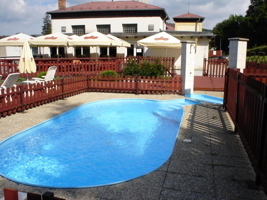 Bazén v ubytování Pension Schaumannův Dvůr nebo v jeho okolí