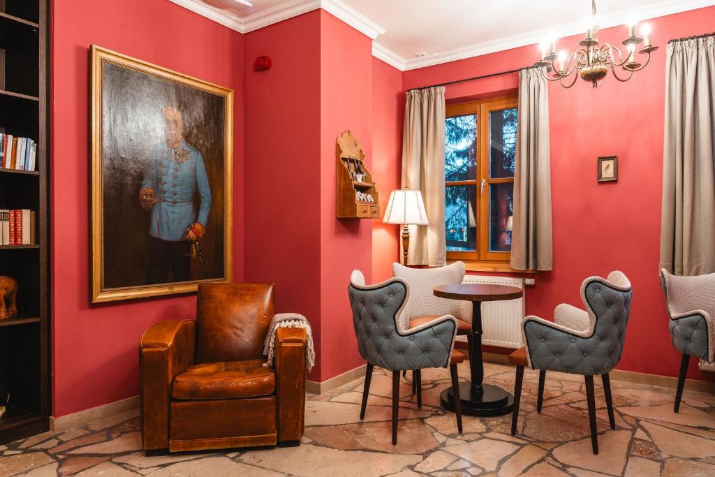 Posezení v ubytování HENRI Country House Kitzbühel