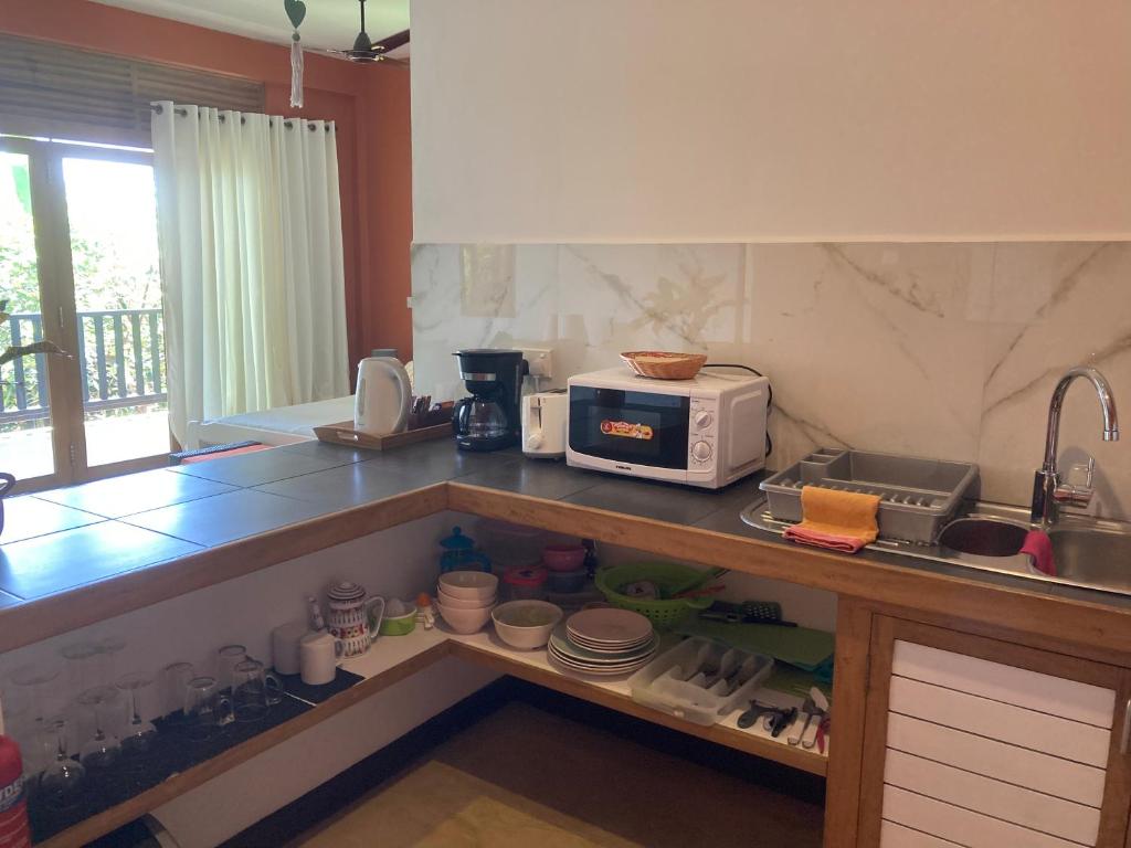 Kuchyň nebo kuchyňský kout v ubytování Fler Payanke Apartment