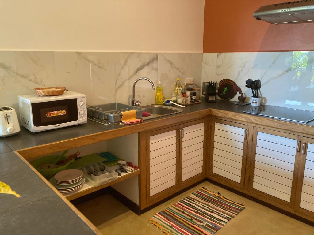 Kuchyň nebo kuchyňský kout v ubytování Fler Payanke Apartment